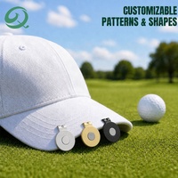 Clip de casquette de golf vierge en stock usine, accessoires de casquette de golf avec logo personnalisé, clip magnétique pour casquette de golf, porte-marqueur de balle