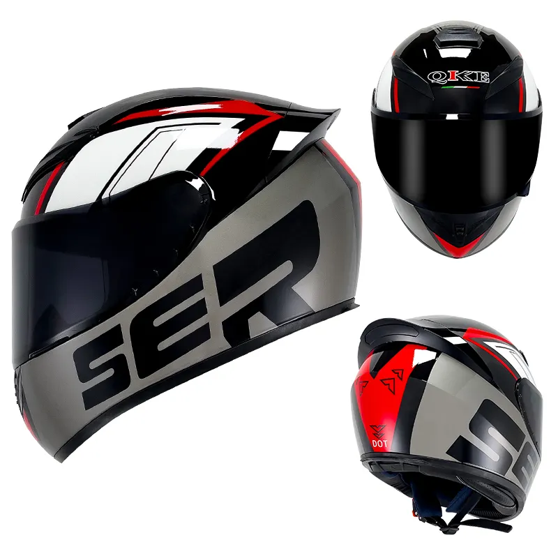 Slimme Motorhelm Voor Groothandel Zwart Wit Xxl Chinese Oem Shell Verpakking Face Pcs Plastic Kleur Dubbele Ondersteuning Veiligheid Abs