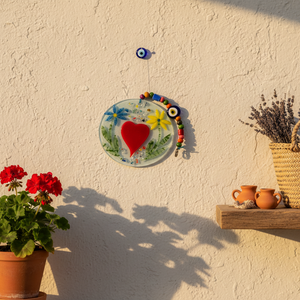 Decoración de pared de ojos malvados de cristal de 12x22 cm Colgante de pared único y llamativo - Product Image 3