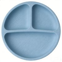 Ensemble de vaisselle pour enfants personnalisé en gros, sans BPA, de qualité alimentaire, avec assiettes en silicone à ventouse pour bébé