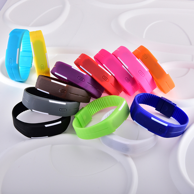 Thin Sports Silicone Digital LED Sports Bracelet Wrist Watch Led Smart Watch
