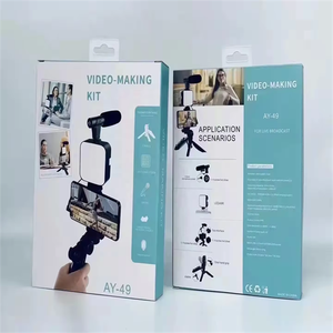 AY-49 Video Making Kit Phone Stand Microphone Selfie Stick ED Lights Phone Tripod for <strong>Cellphone</strong> AY49 Video-Making Kit - Product Image 4