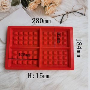 Moule à gaufres réutilisable en silicone, matériau de qualité alimentaire, outil de cuisson antiadhésif, compatible lave-vaisselle, sans BPA, résistant au four, pour la préparation de gaufres en cuisine - Product Image 2