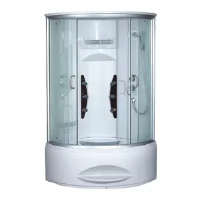 Cabina de ducha acrílica con perfiles de aluminio