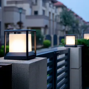 Cổng Chính Ngoài Trời Post Lights E27 Driveway Truyền Thống Đen 5 Watt LED Trụ Cột Ánh Sáng