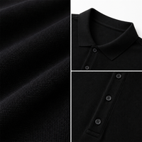 Robe midi en coton tricoté 240 GSM pour femme, décontractée, col polo, boutonnée devant, coupe droite ajustée, confortable, logo personnalisé OEM ODM XS-5XL