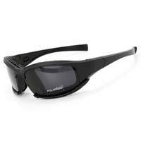 Lunettes tactiques 3 verres interchangeables polarisés anti-rayures pour activités de plein air, unisexes, lunettes de tir, protection UV400, lunettes d'airsoft