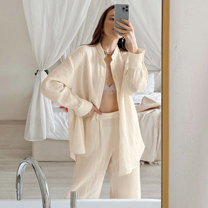 Ensemble de pyjama d'été double couche ample et tendance pour femme - Product Image 6