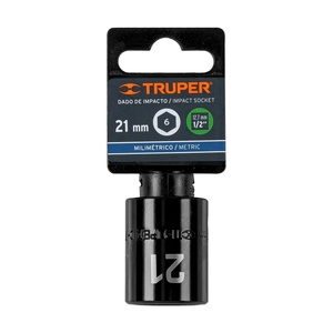 Truper D-7421-M 1/2 \ "chiave a bussola a impatto 6 punti 21 mm finitura cromata personalizzabile OEM supporto CR-Mo materiale per uso da te - Product Image 1