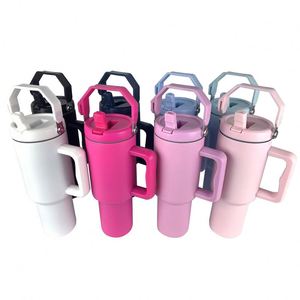 2024 New <b>40oz</b> Ice Cold Cup Insulated Stainless Steel Car <b>Tumblers</b> Travel Mug Adventure 3.0 Version <b>with</b> <b>Handle</b> Straw Custom Logo - Product Image 3