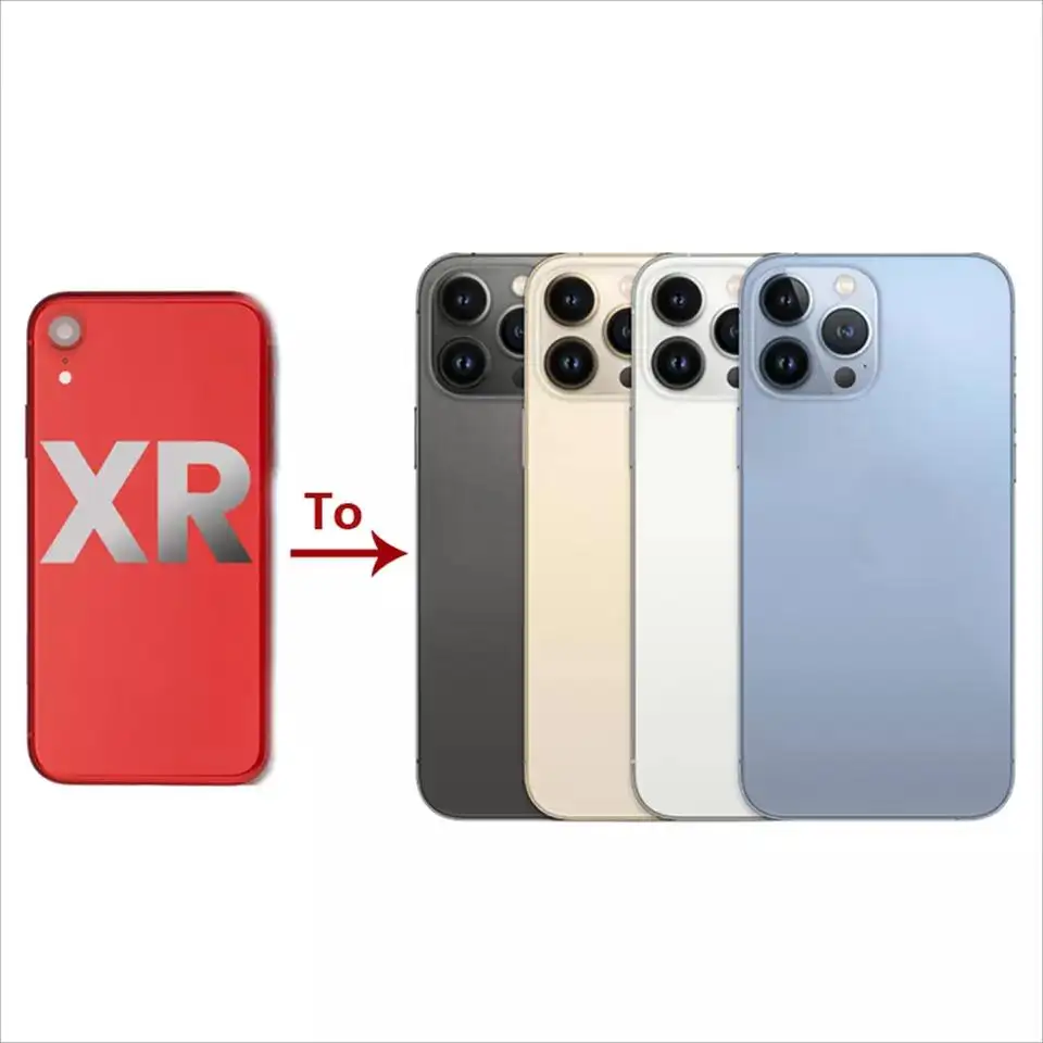 For iPhone XR Back Cover Housing Converter to 13 14 Pro Max Back Housing