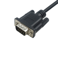 Kabel Ekstensi Serial RS232 DB9 Female ke Female 9 Pin 1:1 Lurus untuk Modem Printer 1m