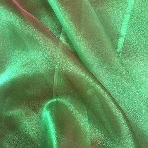 Kain tipis warna-warni lembut Tulle merah alami Organza jenis renda