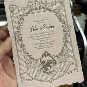 Carte de remerciement élégante faite à la main Carte d'invitation RSVP Impression papier et carton de qualité supérieure - Product Image 2