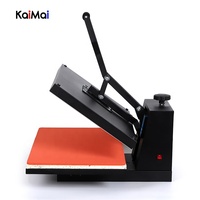 Presse à chaud numérique plate KM en promotion 40x60cm avec rail pour impression sur t-shirts, taies d'oreiller, tapis et transferts thermiques