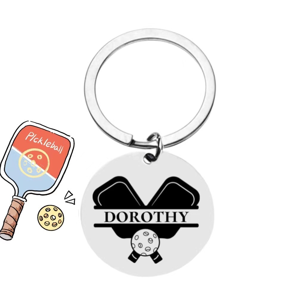 Sport Metal Keyring Charms Mini Accessories Gift Key Chains Custom Pickleball Paddle Keychain Pickleball Equipments