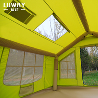 Tente de plage gonflable quatre saisons, grande, légère, résistante aux UV, avec 4 portes, pour 4 personnes, camping en plein air