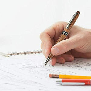 Regalo de negocios Bolígrafos retro de lujo con logotipo personalizado Pluma de tinta Firmas Grabado Pluma de madera para promoción - Product Image 5