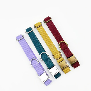 Solid Color Nylon <b>Dog</b> <b>Collar</b> Adjustable Buckle Closure Classic Style for Small Medium <b>Dogs</b> All Seasons Use - Product Image 5