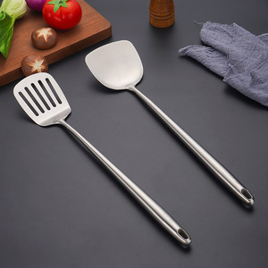 Ensemble d'ustensiles de cuisine étendus en acier inoxydable 304, avec crochet intégré tout en acier, spatule, louche à soupe, écumoire, vente en gros usine - Product Image 3