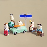 Ornement en résine style Zakka, figurine de chat japonais, cadeau de remise de diplôme, boîte mystère DIY faite à la main, décoration artisanale