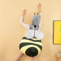 Costume de mascotte d'abeille en peluche adorable et moelleux, vente directe d'usine, poupée ronde et dodue, pour les jeux de marche et de fête