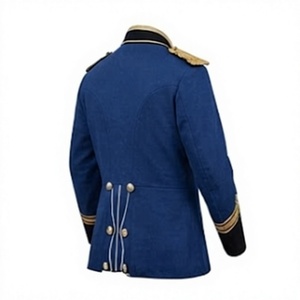 Tunique de cérémonie bleu foncé pour homme, style uniforme de parade, vêtement d'extérieur formel, service OEM - Product Image 6