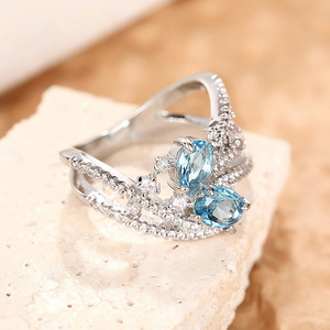 Anello a Forma di Goccia con Design Ovale, Anello Semplice da Dito per Donne - Product Image 6