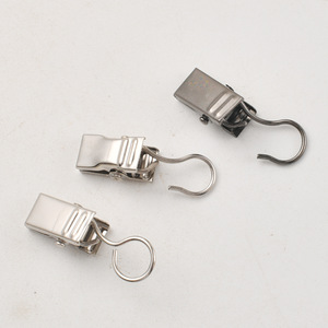 Clips y Ganchos para Cortinas, Clips Metálicos Tipo Cocodrilo, Color Plateado y Gris Metálico, Rectangulares, Antioxidantes, para Accesorios de Cortinas de Baño - Product Image 3