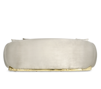 Canapé moderne de luxe, mobilier de salon, canapé haut de gamme de designer rembourré avec base en laiton pour la maison, villa, intérieur