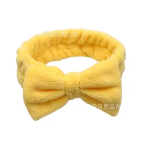 Cute big bow comfortable casual female Korean face wash headband bundled shampoo headband