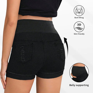 Shorts <span class=keywords><strong>en</strong></span> <span class=keywords><strong>jean</strong></span> <span class=keywords><strong>de</strong></span> maternité pour femmes, ourlet plié, extensibles, confortables, décontractés, sous le ventre, vêtements <span class=keywords><strong>de</strong></span> <span class=keywords><strong>grossesse</strong></span> d'été avec poches - Product Image 5