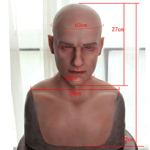 Máscara de Mascarada de silicona realista ecológica Prop para fiestas máscaras de fiesta de Halloween cara de anciano - Product Image 2