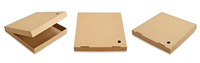 Boîtes à pizza en carton ondulé biodégradable de qualité alimentaire, personnalisées avec impression, gaufrage et pelliculage mat, vente en gros