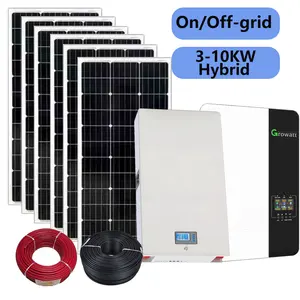 Peralatan rumah Sistem hibrida, alat rumah sistem energi surya Mini lengkap Off Grid 2KW 5kW 10kW 12kW 15kW 20kW