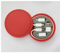 Kit de charge rapide 60W 6-en-1 avec câble multi-données, accessoires, boîte de rangement, adaptateurs, connecteurs, kit de charge de voyage pour cadeau