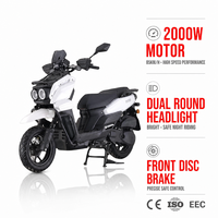 Scooter électrique de haute qualité fabriqué en Chine, moteur 1200W, batterie 72V/20Ah, scooter électrique haute vitesse pour la route
