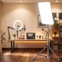 Profession Grade Rendu Remplir Lumière Studio Caméra Live Shooting Charge Tablette Lumière LED Vidéo Photographie Lumière
