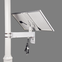 Système d'énergie solaire pour chantier, panneau solaire 80W, batterie lithium-ion 25AH DC12V, système solaire, support de montage sur poteau, support de caméra CCTV