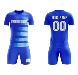 Customized Team Name Custom Logo Sublimation Printing Quick Dry Football Jerseys Sports Sets Breathable Soccer Uniforms
