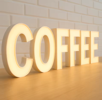 Logo lumineux 3D en acrylique personnalisé avec éclairage LED, design étanche pour applications extérieures, couleur et forme personnalisées, DC 12V