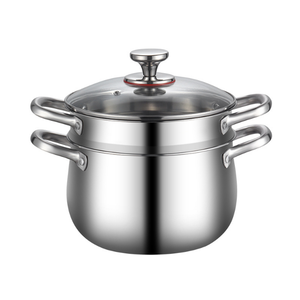 Kit de cuisson vapeur FLEY durable en acier inoxydable 304 avec couvercle en verre et plateau pour la cuisson à la vapeur des soupes, des dim sum, pour la restauration et la vente en gros - Product Image 4