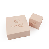 Boîte à bijoux en mousse à fermeture magnétique, boîte d'emballage avec logo, personnalisée, en carton, pour bagues et colliers