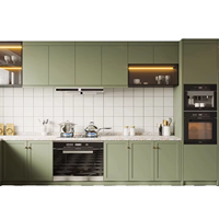 Ensembles complets d'armoires de cuisine de luxe rétro vintage en bois massif, couleur personnalisée, CARB P2 RTA pour villas et maisons de luxe aux États-Unis