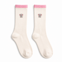 Chaussettes de sport unisexes en coton avec logo personnalisé brodé pour l'extérieur
