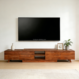 Mobile TV Moderno Deformabile con 4 Cassetti, Estensibile, Durevole, Multifunzionale in Legno per Soggiorno, Adatto a TV 65+ <span class=keywords><strong>Pollici</strong></span> - Product Image 3