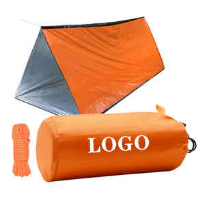 Tente d'urgence orange 240x150cm, installation rapide, imperméable, abri de survie pour le camping en plein air - Product Image 5