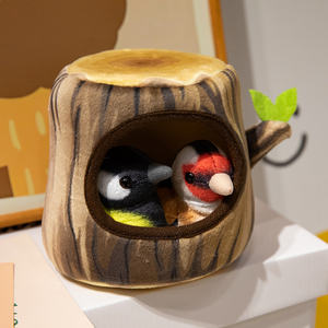 Animal simulé arbre maison jouets éducatifs en peluche nid d'<span class=keywords><strong>oiseau</strong></span> jouets en peluche petit <span class=keywords><strong>oiseau</strong></span> jouets enfants cadeau - Product Image 6