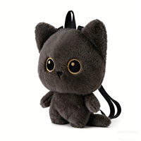 Sac à dos en peluche chat de dessin animé tendance, poupée sac à dos chat, cadeau d'anniversaire