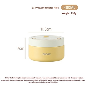 Boîte isotherme empilable en acier inoxydable 316 à double paroi, à large ouverture, étanche, pour le bureau et l'extérieur, idéale pour garder les aliments au chaud - Product Image 6